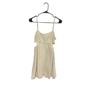 Chic Cream Spaghetti Strap Dress